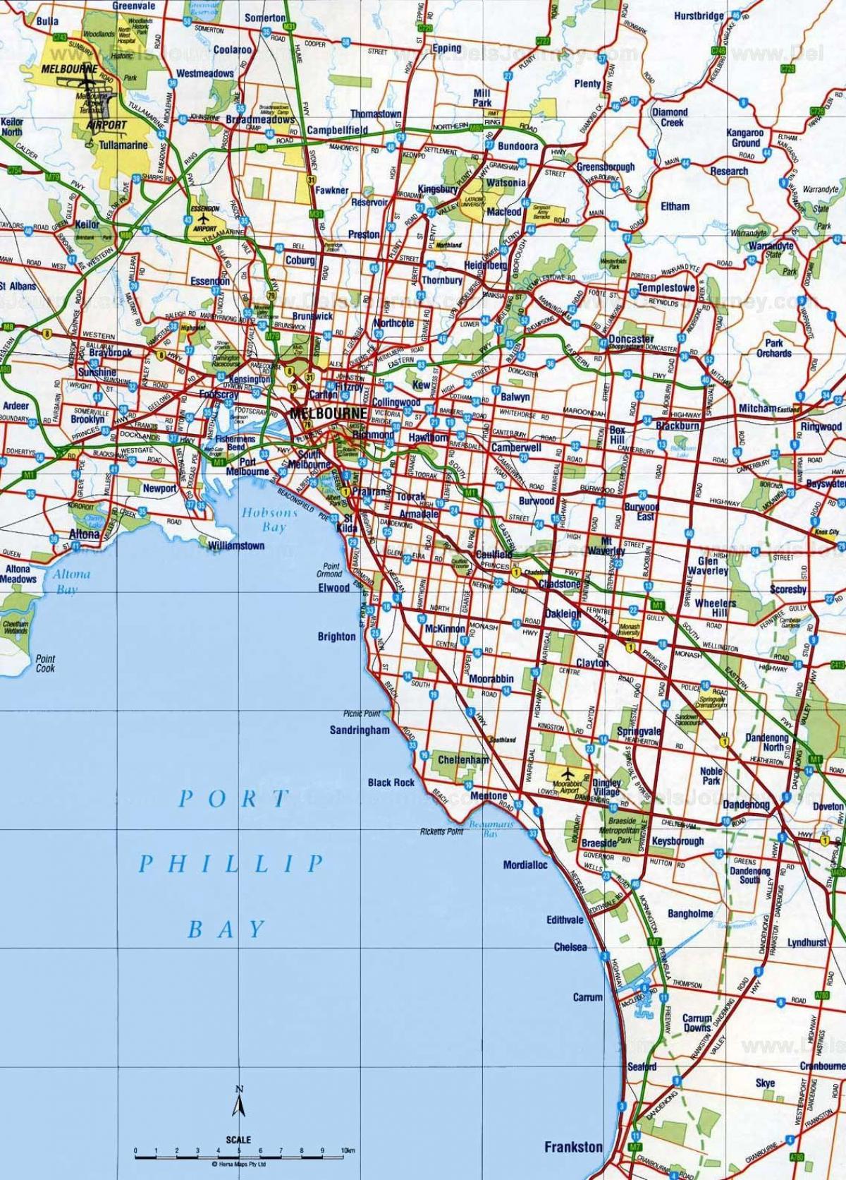 Карта дорог Мельбурна